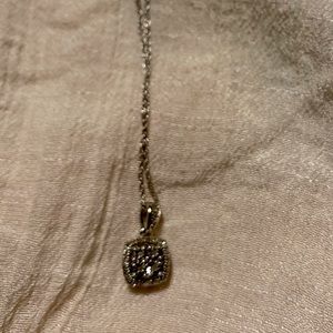 diamond / sterling silver necklace
